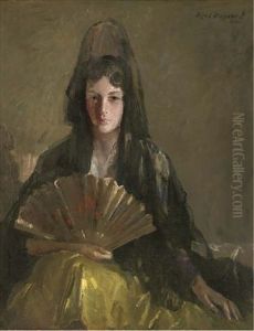 Portrait Of A Woman With A Fan