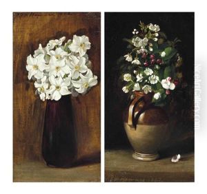 Narcissi And Blossom (pair) by Alfred Frederick William Hayward