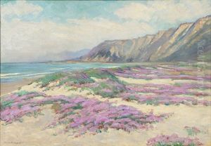 Coastal Scene With Wildflowers by Arthur Merton Hazard
