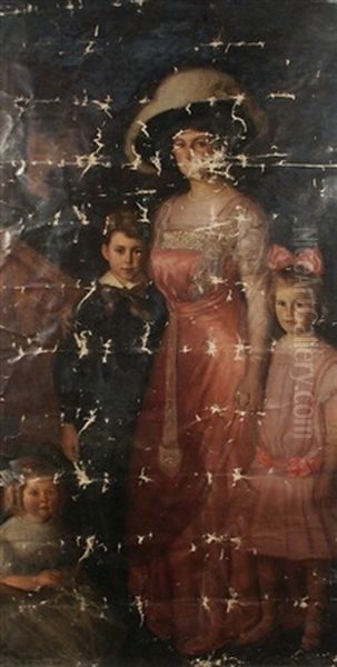 Portrait Of A Lady With Her Children - view 1