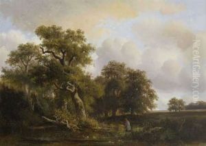 Baumlandschaft by Arend Cornelis Hazeu