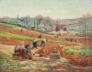 Travail Au Champ by Alfred Hazledine