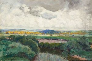 Rayons De Soleil Sur La Plaine by Alfred Hazledine