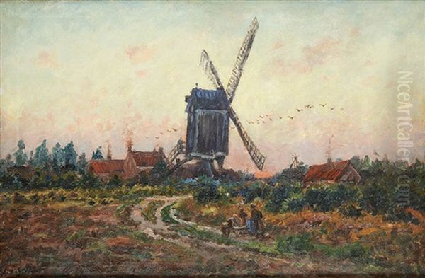 Le Moulin Au Coucher Du Soleil - view 1