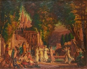 Rejouissances Dans Le Parc by Alfred Hazledine