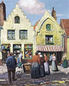 Zonnig Volksstraatje by Alfred Hazledine