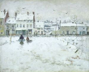 Besneeuwde Straat Besneeuwde Straat