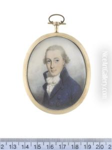 A Gentleman, Called Thomas Aspinall Esq, Wearing Blue Coat, White Chemise, Stock And Cravat, His Hair Powdered And Worn En Queue