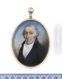A Gentleman, Wearing Blue Coat, White Waistcoat, Frilled Chemise And Stock