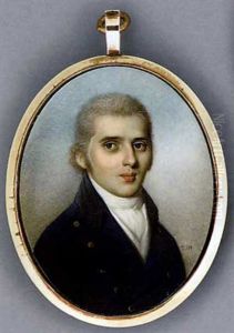 Nicholas Hurry, In Blue Coat With Black Collar And Gold Buttons, White Waistcoat And Cravat, Powdered Hair