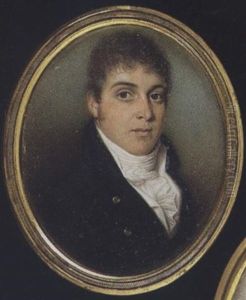 A Gentleman Wearing Blue Coat, White Waistcoat, Stock And Cravat