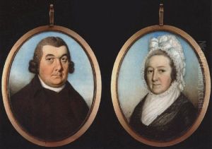 Portrait Of Mr.john Chorley With Hair In Side-buckles, Wears Brown Coat, Matching Waistcoat And White Stock Portrait Of Mr.john Chorley With Hair In Side-buckles, Wears Brown Coat, Matching Waistcoat And White Stock