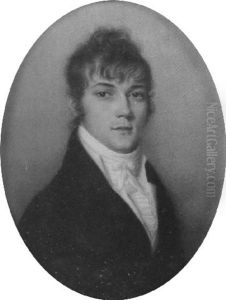 Portrait Of A Gentleman, In Black Coat, Pale Yellow Waistcoat, White Frilled Shirt And Tied Cravat