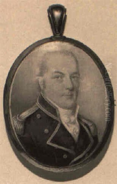 Portrait Of A Naval Officer (armiral Lord Darling?) by Thomas Hazlehurst