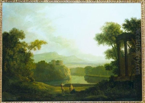 An Extensive Italianate River Landscape - view 1