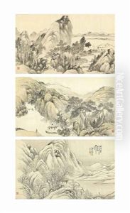 Landscapes After Yuan And Ming Masters by He Weipu
