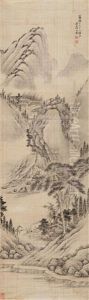 Landscape, Figures And Cottages Landscape, Figures And Cottages