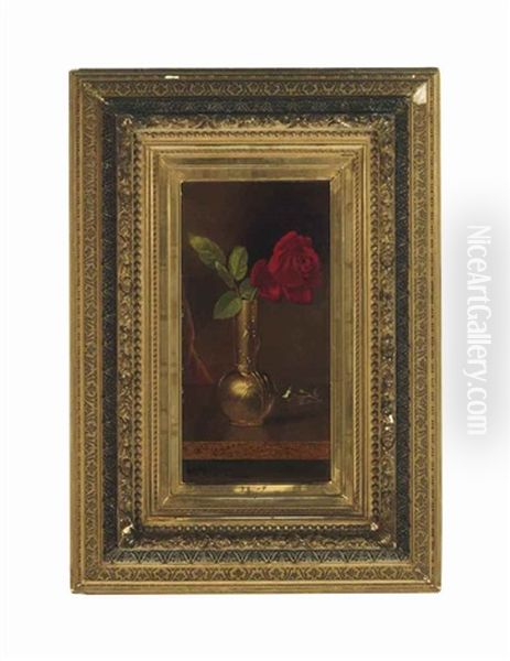 Red Rose In A Standing Vase - view 1