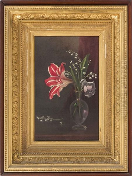 Still Life Of An Ochird And A Rose - view 1