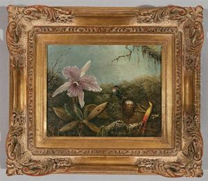 Orchid And Hummingbirds by Martin Johnson Heade