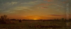 Sunset: Sky And Marsh by Martin Johnson Heade