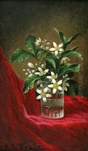 Orange Blossoms In A Glass by Martin Johnson Heade