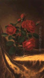 Still Life With Red Roses by Martin Johnson Heade
