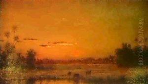 Sunset by Martin Johnson Heade