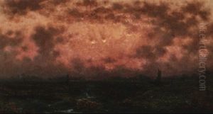 Sunset On The Coast by Martin Johnson Heade