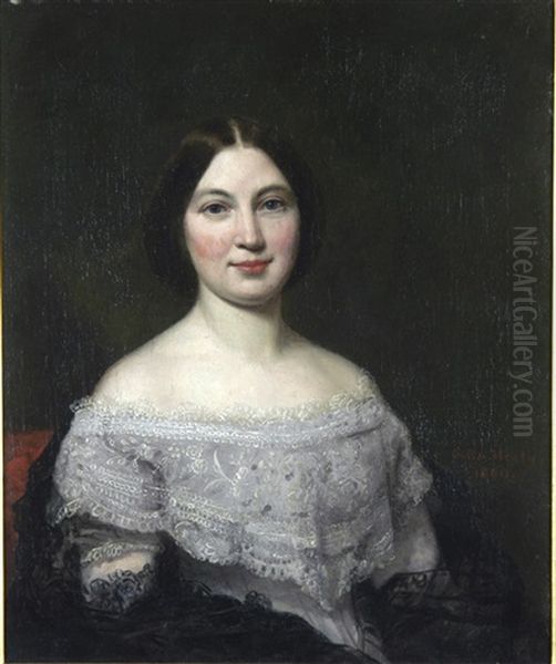 Portrait Of Lewis Conner Jurey (+ Portrait Of Mary Elizabeth Jurey, Nee Holt; Pair) - view 1