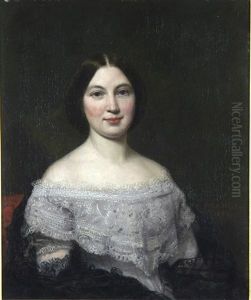 Portrait Of Lewis Conner Jurey (+ Portrait Of Mary Elizabeth Jurey, Nee Holt; Pair)