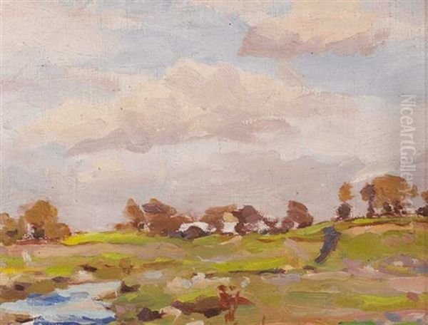 Cottage And River Flats, Near Dublin - view 1