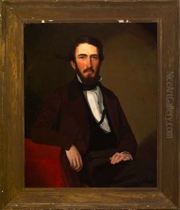 Portrait Of Margaret Smith Shaifer Johnson (+ Another; Pair) by Thomas Cantwell Healy
