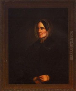 Portrait Of Mrs. Rezin Pleasants Bowie (margaret Frances Neville) by Thomas Cantwell Healy