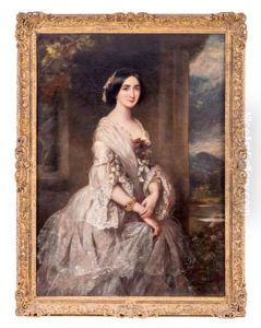 Jeune Femme A La Robe Blanche by Thomas Frank Heaphy
