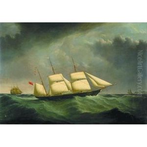 The Outward Bound Barque "shuttle" Passing Holyhead by Joseph Heard