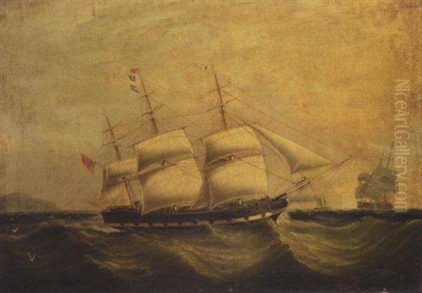The Outward Bound Sailing Ship "sherbrooke" Off Holyhead - view 1