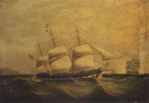 The Outward Bound Sailing Ship "sherbrooke" Off Holyhead The Outward Bound Sailing Ship "sherbrooke" Off Holyhead