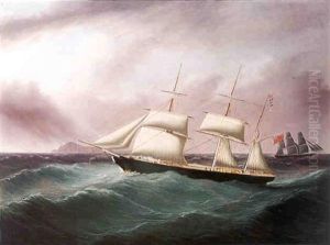 The Barque "humphrey Nelson" Nearing Valparaiso