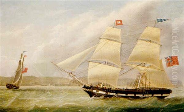 A Brig "zephyr", In Two Positions, Off Whitehaven - view 1