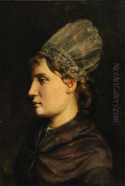 Portrait Of A Lady In A Bonnet - view 1
