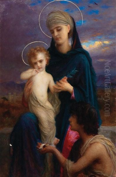 Madonna With Christ Child And A Boy - view 1