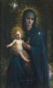 Vierge A L'enfant by Antoine Auguste Ernest Hebert