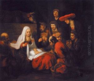 Adoration Des Bergers by Antoine Auguste Ernest Hebert