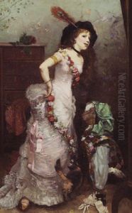 Apres De Bal Masque by Antoine Auguste Ernest Hebert