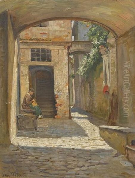 Ansicht Einer Gasse In Gandria - view 1