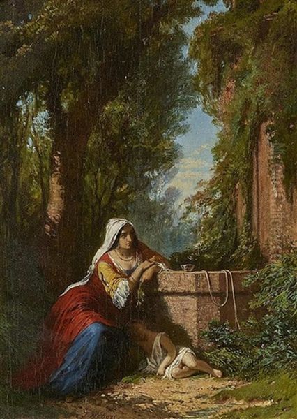 Hagar And Ismael At The Well - view 1