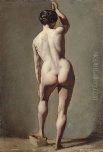 Weiblicher Ruckenakt by Jules Hebert