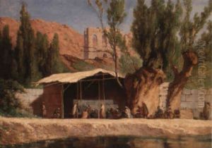 Cafe Arabe A L'entree De Damas, Au Bord Du Barada