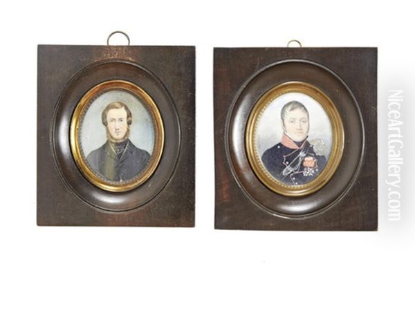 A Portrait Miniature Of An Officer (2 Works) - view 1